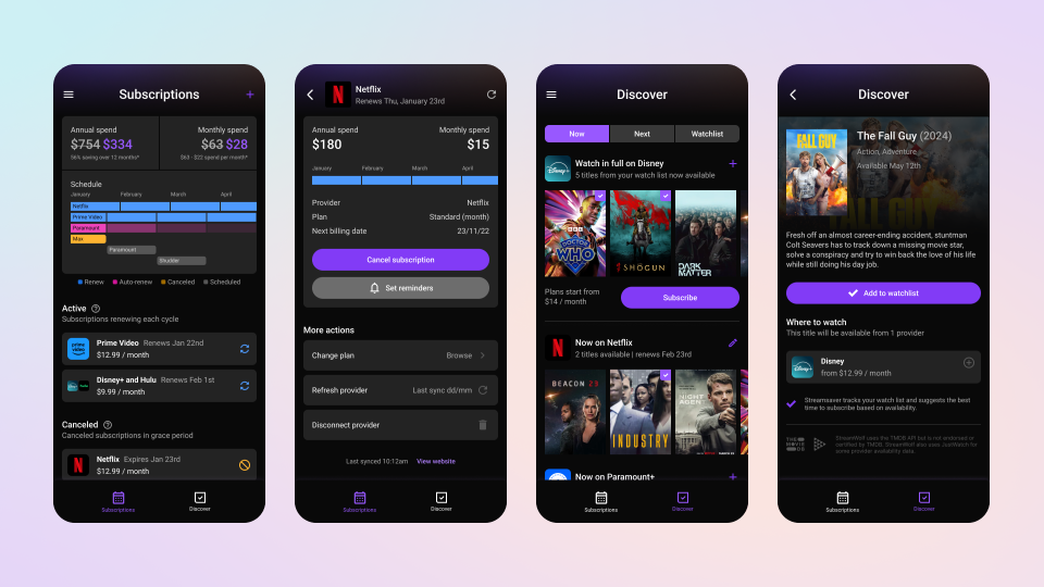 StreamWolf mobile app